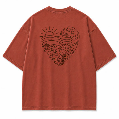 Coastal Wave Harmony Graphic T-Shirt