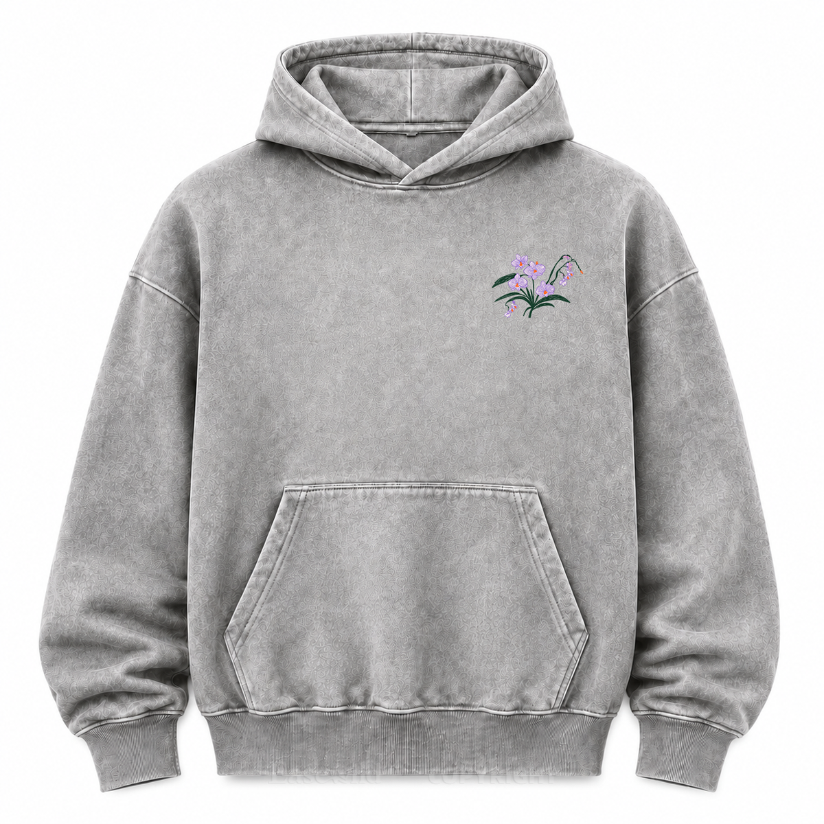 We All Grow Floral Botanical Washed Graphic Hoodie