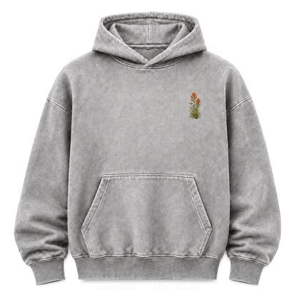 Where Peace Finds Me Vintage Mountain Washed Graphic Hoodie