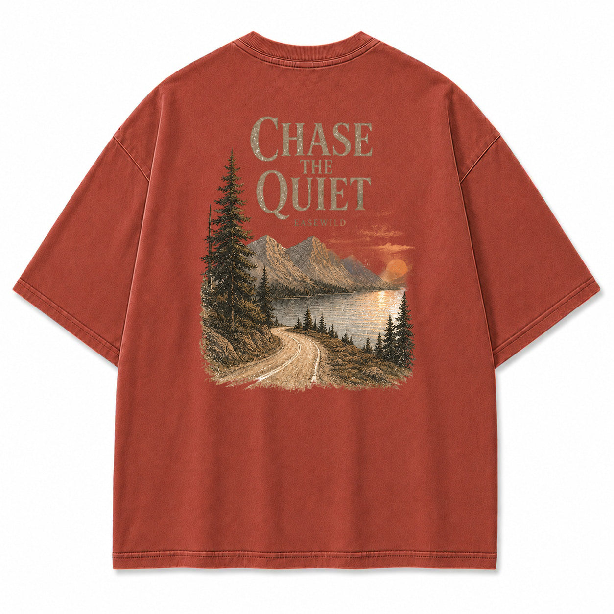 Chasing Quiet See-Berg-Grafik-T-Shirt