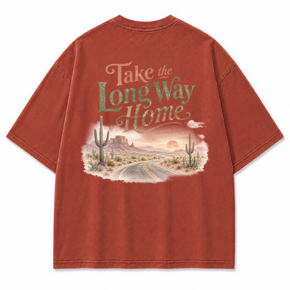 Take the Long Way Home Desert Graphic T-Shirt