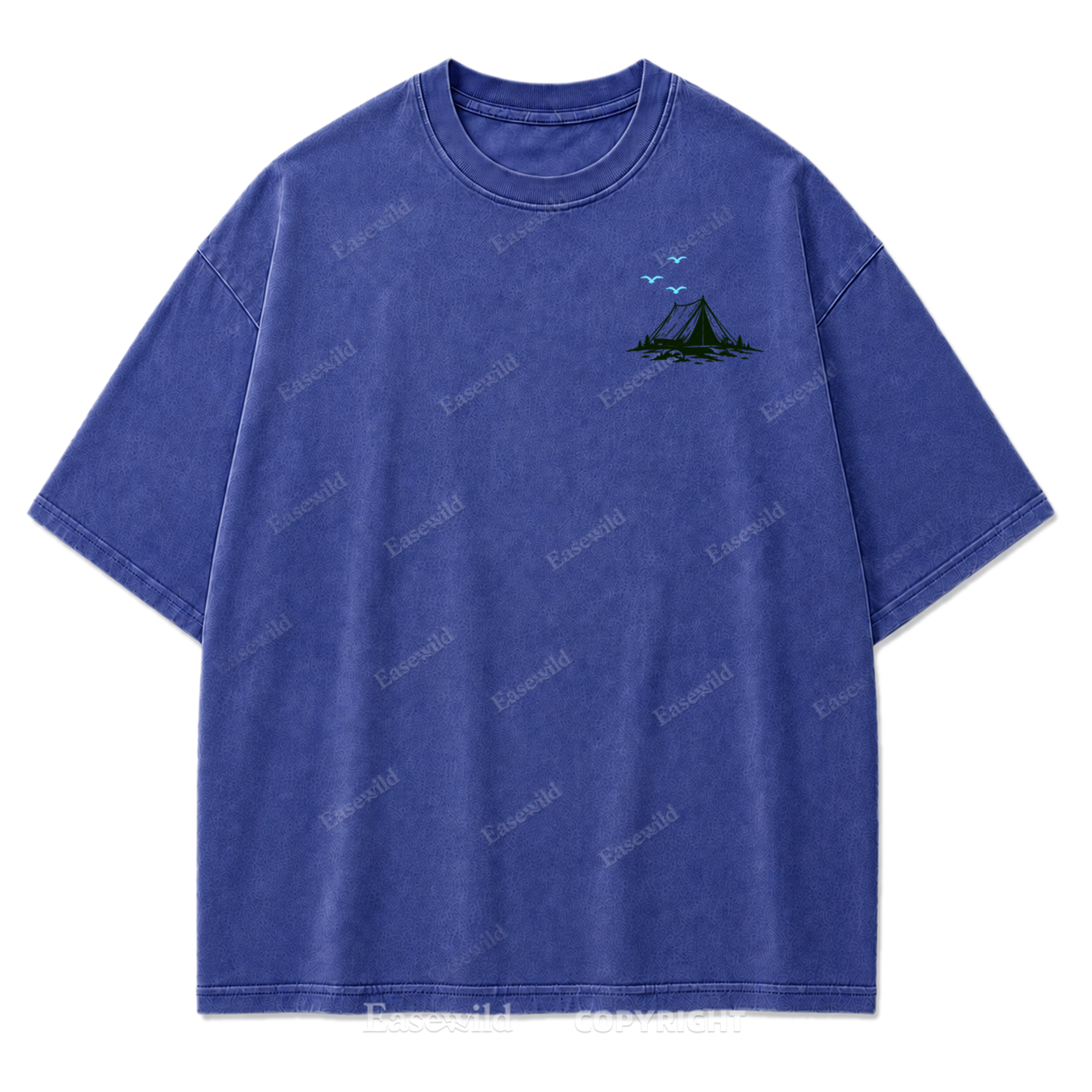 Adventure Awaits Mountain Camp Washed Print Tee