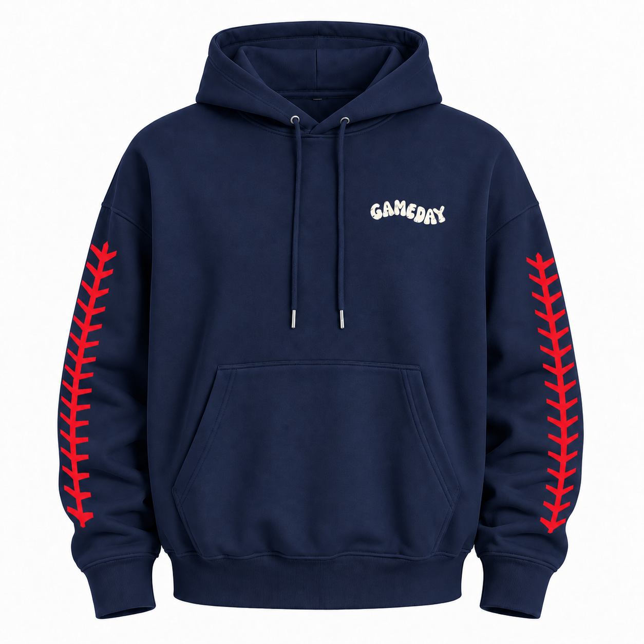Game Day Baseball Stitch Graphic Hoodie
