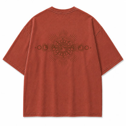 Solar Lunar Cycle Celestial Graphic T-Shirt