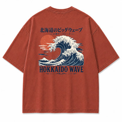 Hokkaido Wave Vintage Graphic T-Shirt