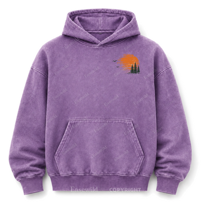 Somewhere Between Lost & Free Washed Graphic Hoodie