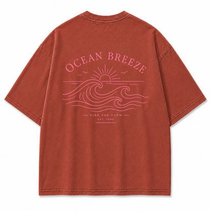 Ocean Breeze Minimal Graphic T-Shirt