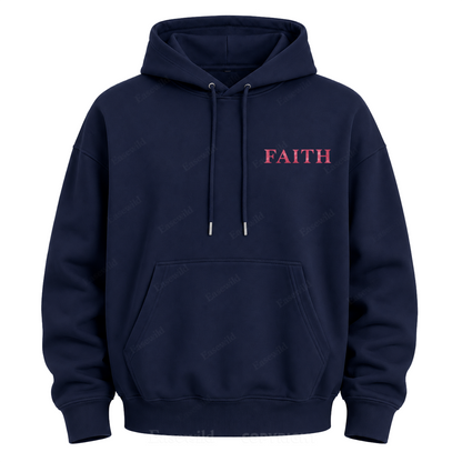 Faith Over Fear Pink Ribbon Graphic Hoodie