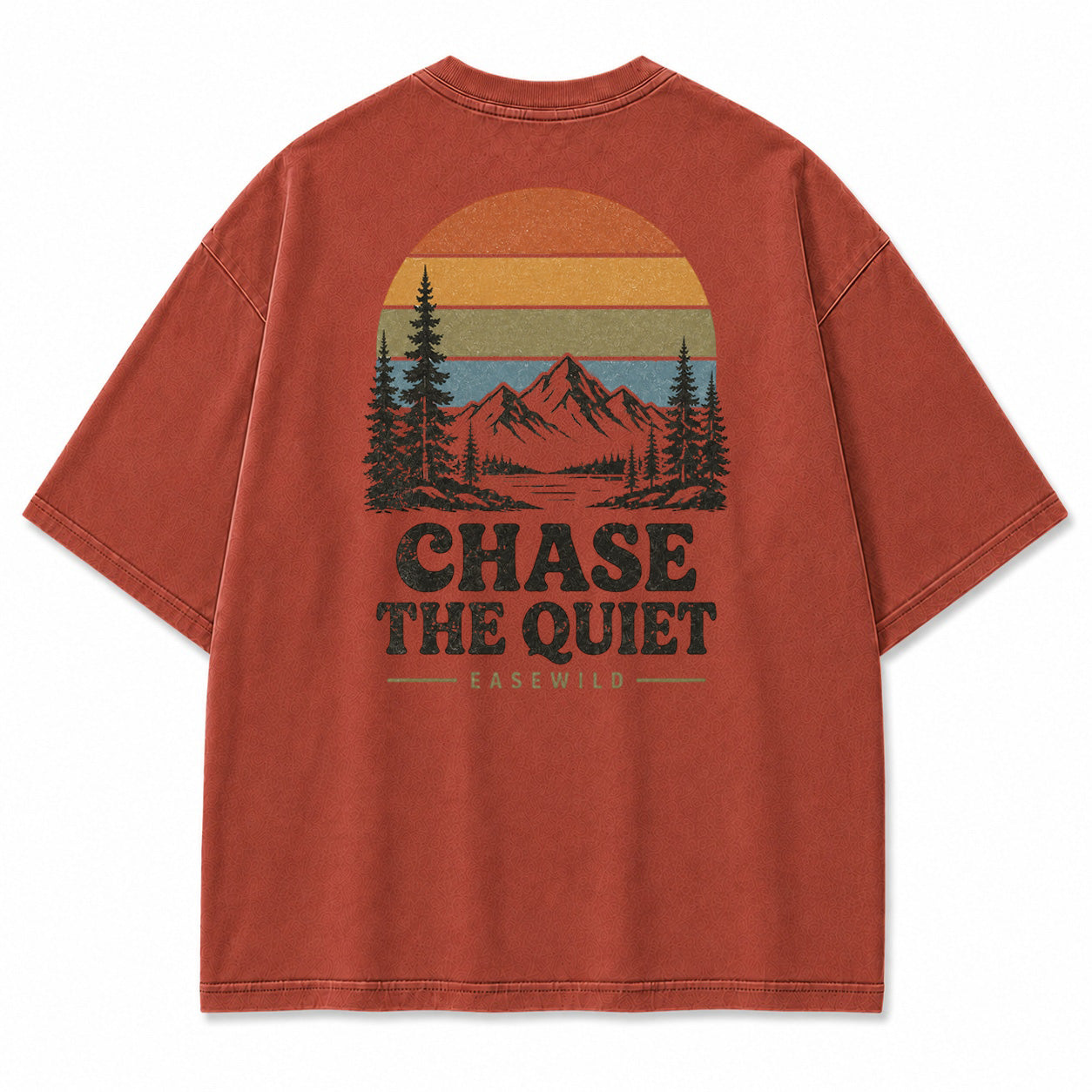 Vintage Berg Sonnenuntergang Grafik T-Shirt