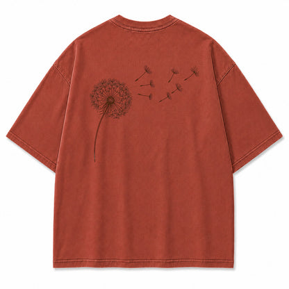 Drifting Wishes Dandelion Graphic T-Shirt