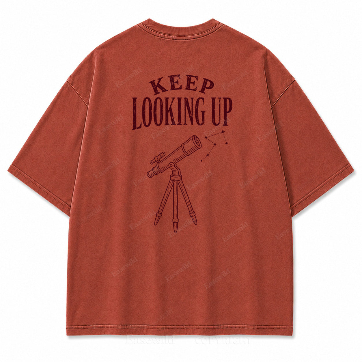 Keep Looking Up Graphic Back Print Tee