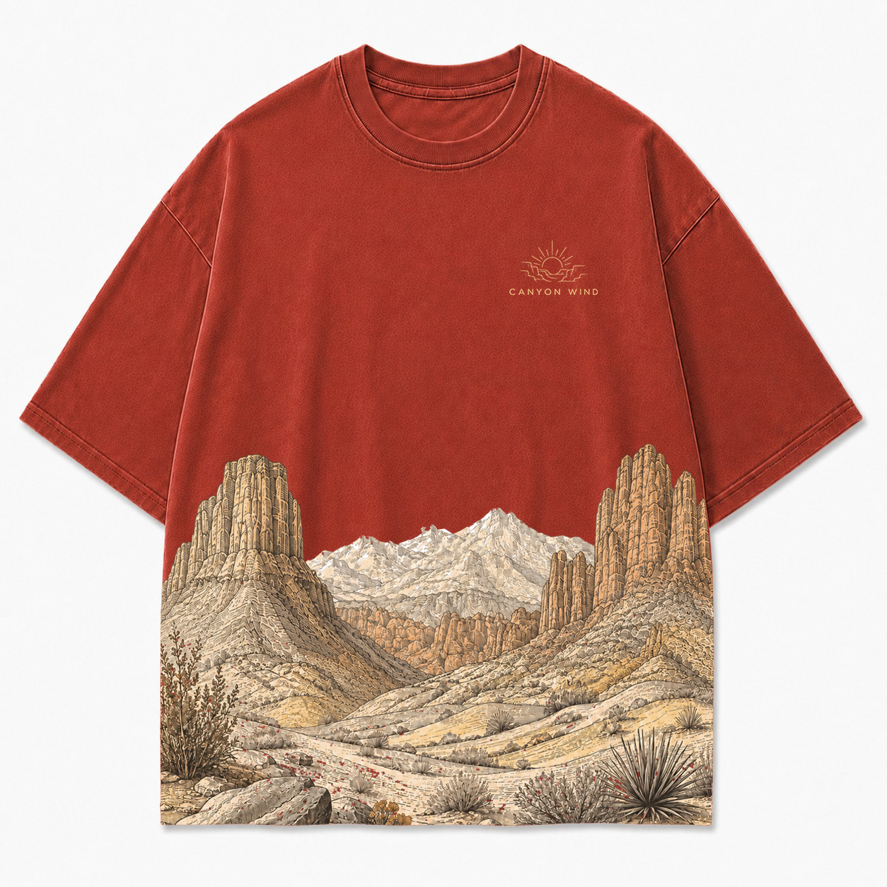 Canyon Wind Desert Horizon Scenic Hem Tee