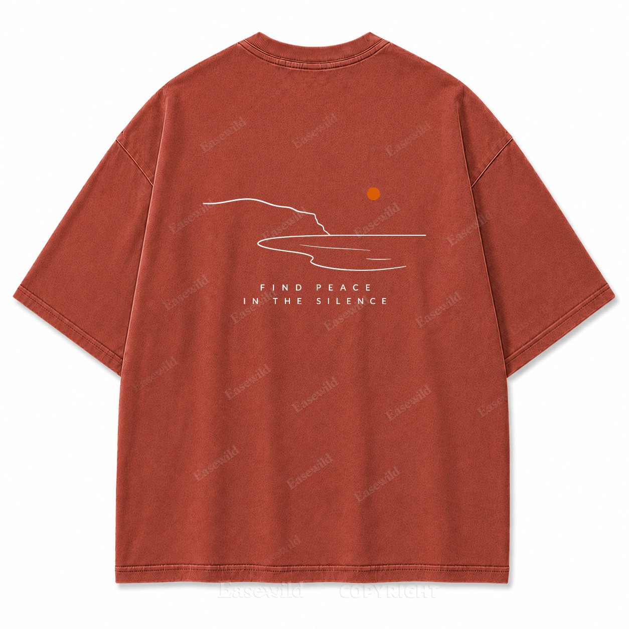 Find Peace in the Silence Washed Back Print Tee
