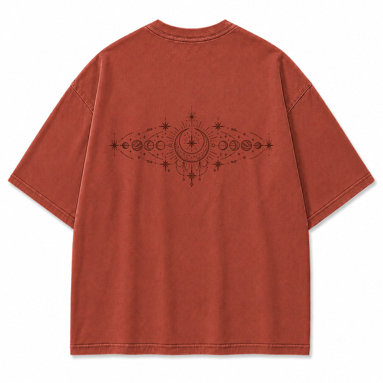 Celestial Orbit Moon Phase Graphic T-Shirt