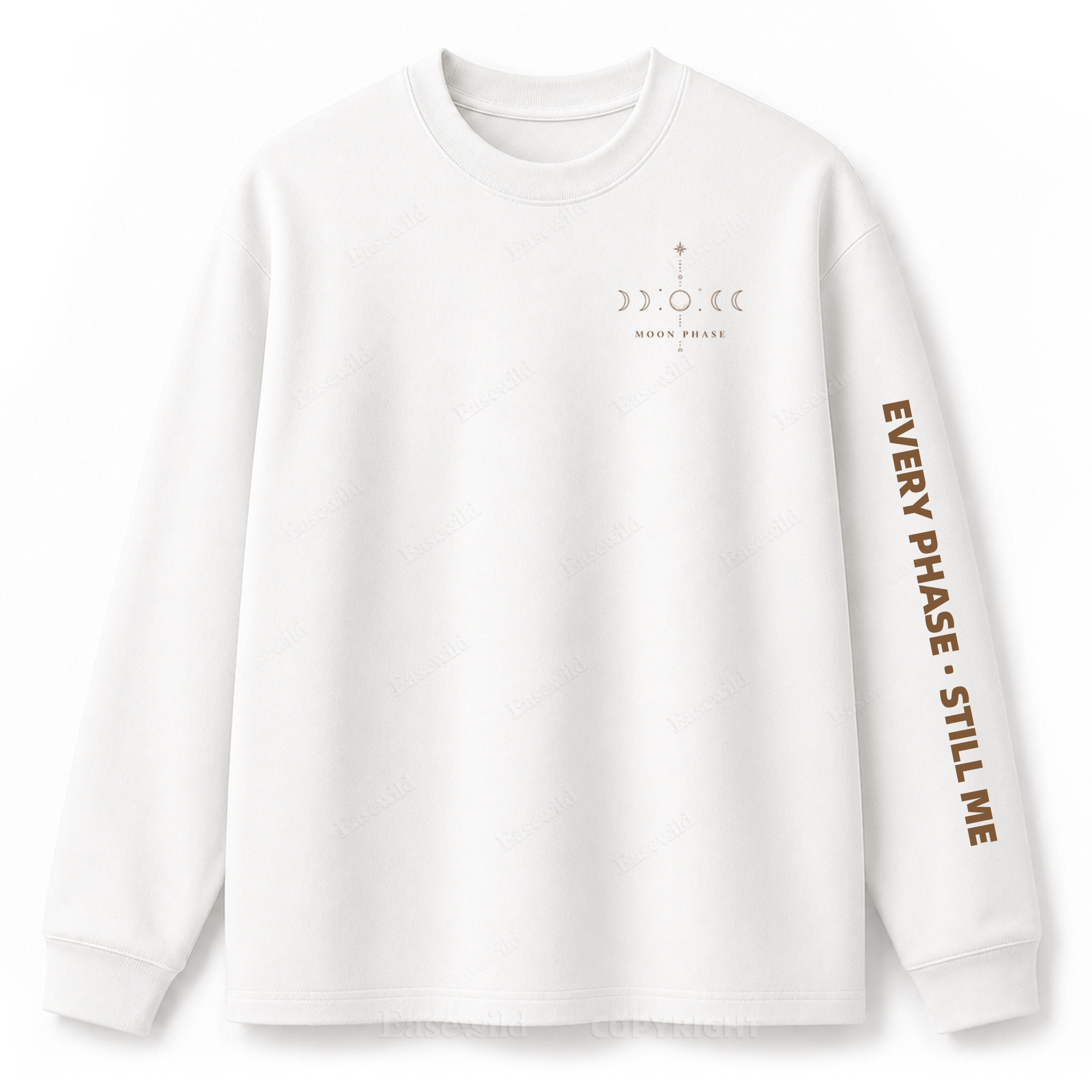 Moon Phase Celestial Graphic Long Sleeve Tee