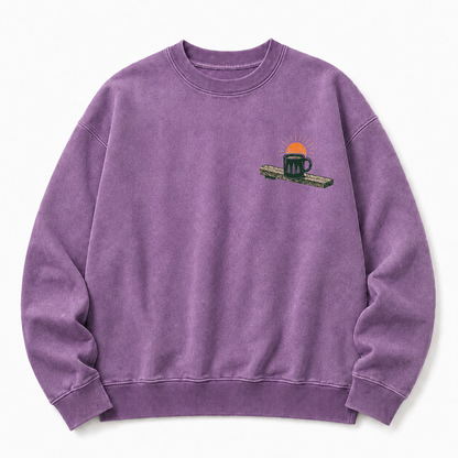 Slow Mornings Washed Graphic Sweatshirt