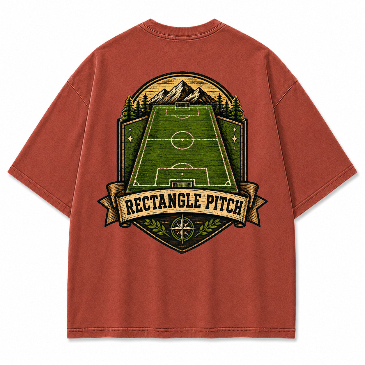 Rectangle Pitch Vintage Graphic T-Shirt