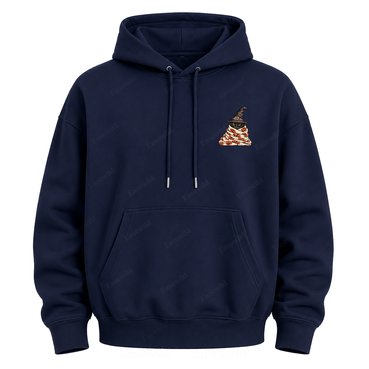 Low Battery High Spooky Black Cat Halloween Graphic Hoodie