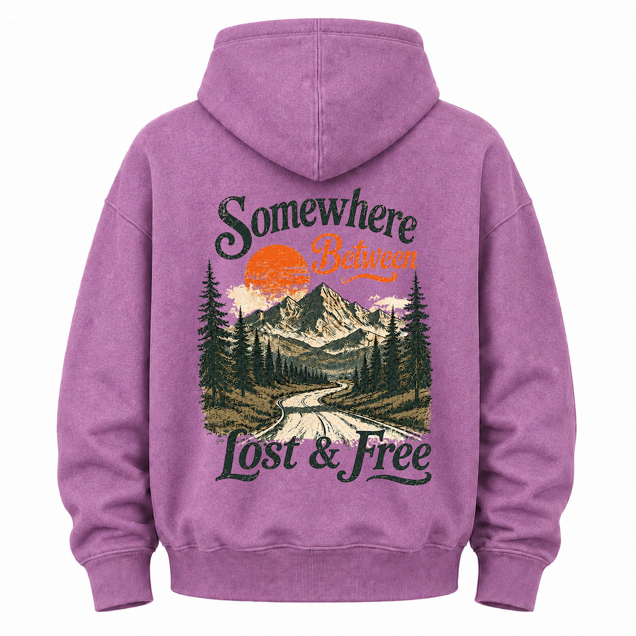 Somewhere Between Lost & Free Washed Hoodie