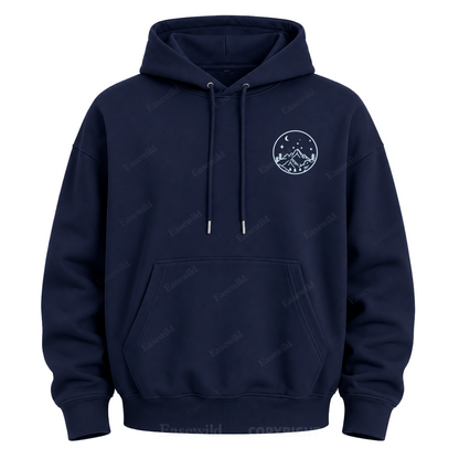 Celestial Mountain Sun & Moon Graphic Hoodie