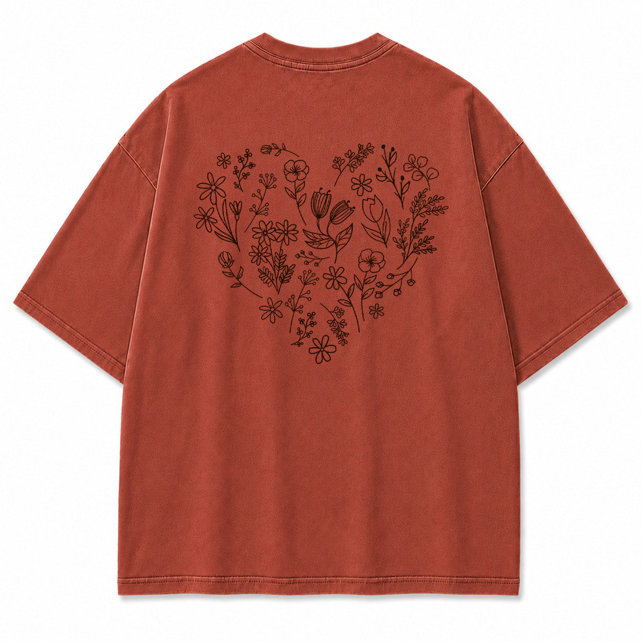 Wildflower Heart Botanical Graphic T-Shirt
