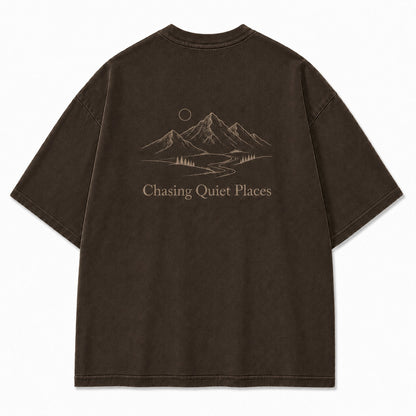 For Slow Evenings Under Open Skies Minimalist Campfire Tee