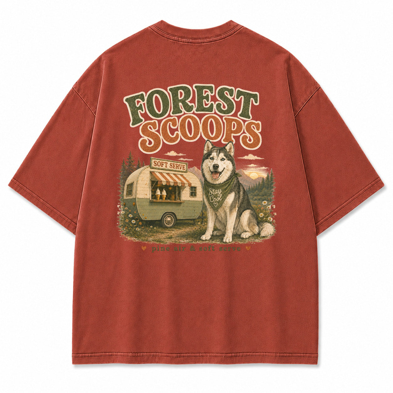 Forest Scoops Husky Graphic T-Shirt
