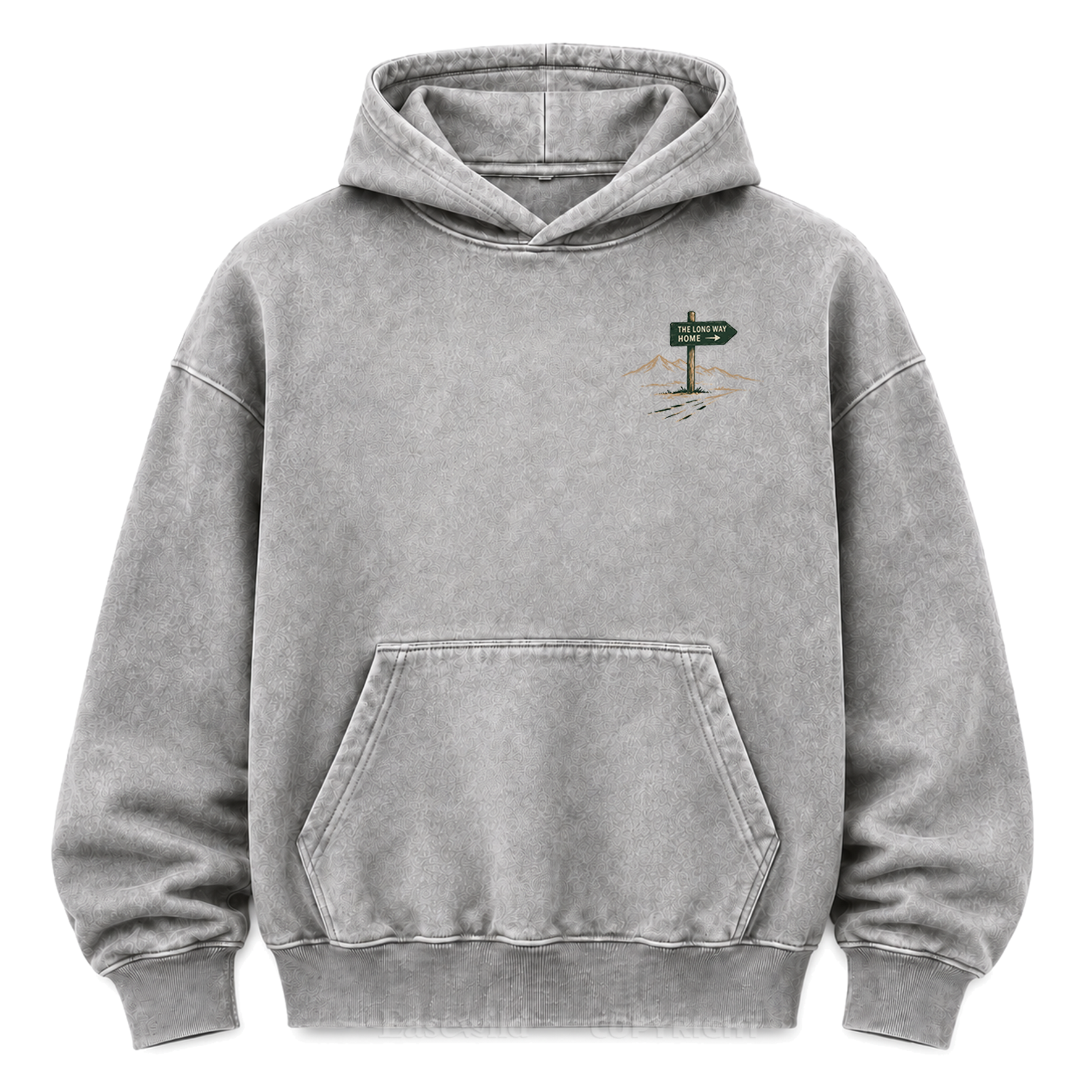 Take the Long Way Home  Washed Graphic Hoodie