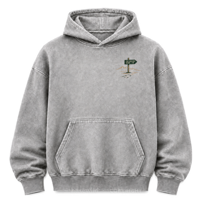 Take the Long Way Home  Washed Graphic Hoodie