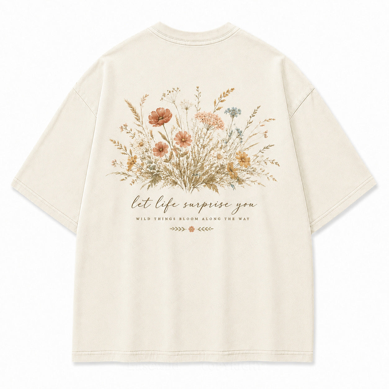 Let Life Surprise You Washed Back Print Tee