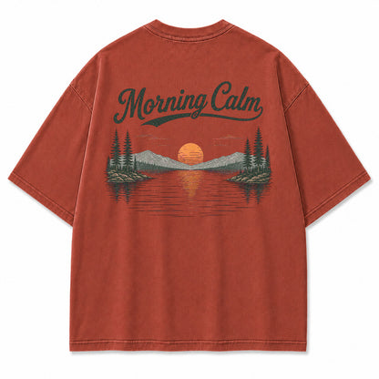 Morning Calm Lake Graphic T-Shirt