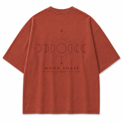 Moon Phase Minimal Graphic T-Shirt