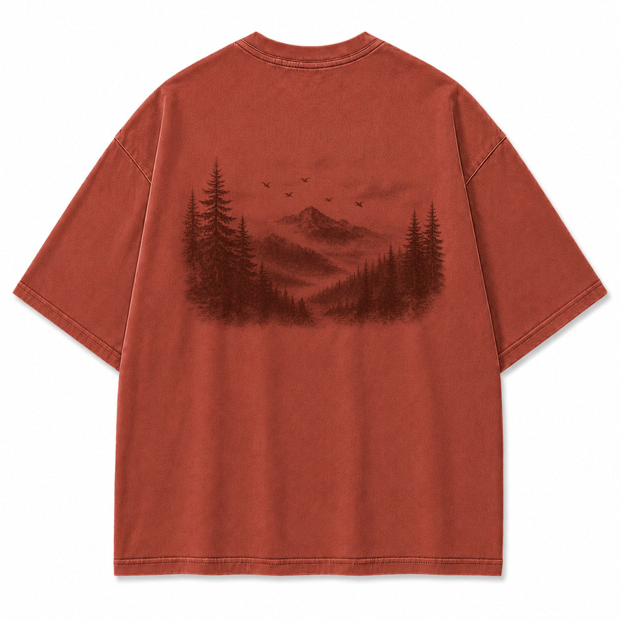 Through the Mist Pine Forest Graphic T-Shirt