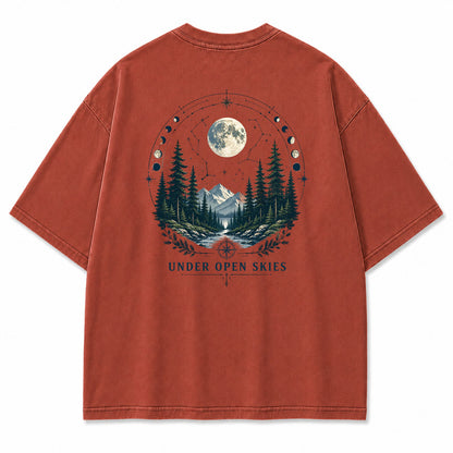 Moonlit Wildwood Compass Graphic T-Shirt
