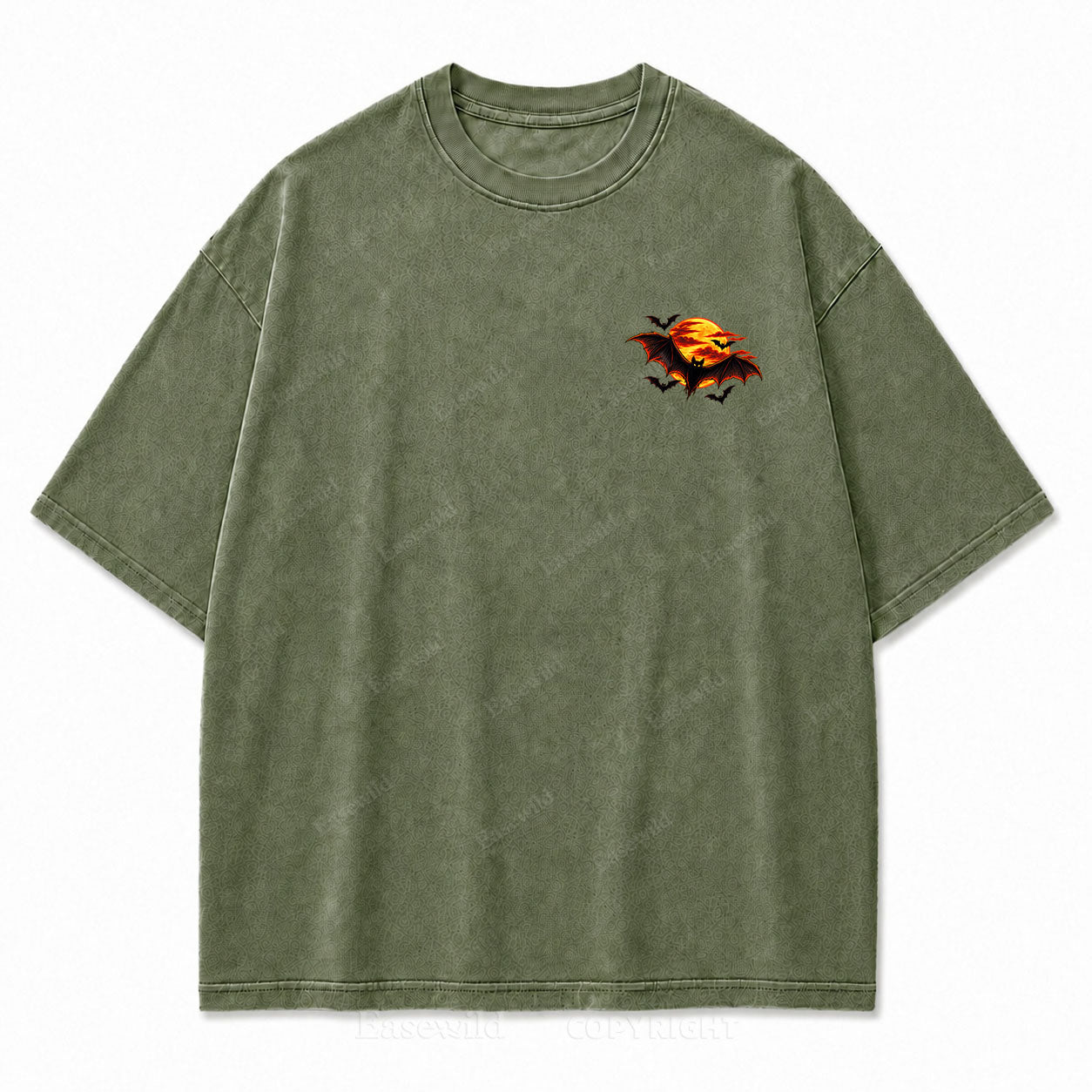 Haunted Nights Halloween Washed Graphic Tee