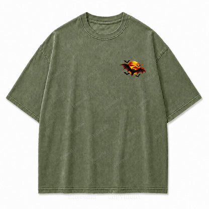 Haunted Nights Halloween Washed Graphic Tee