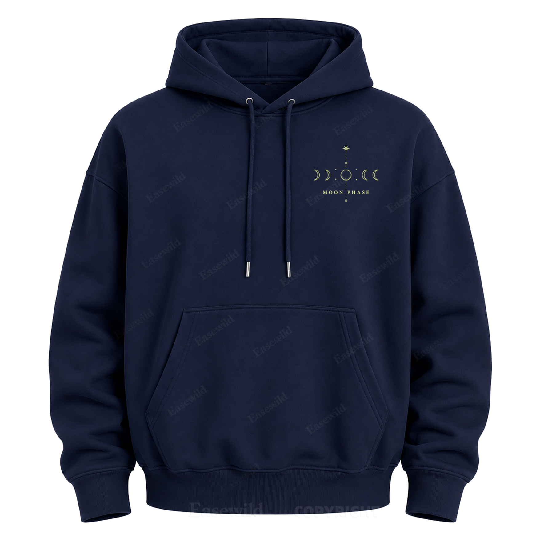 Kapuzenpullover mit Mondphasengrafik