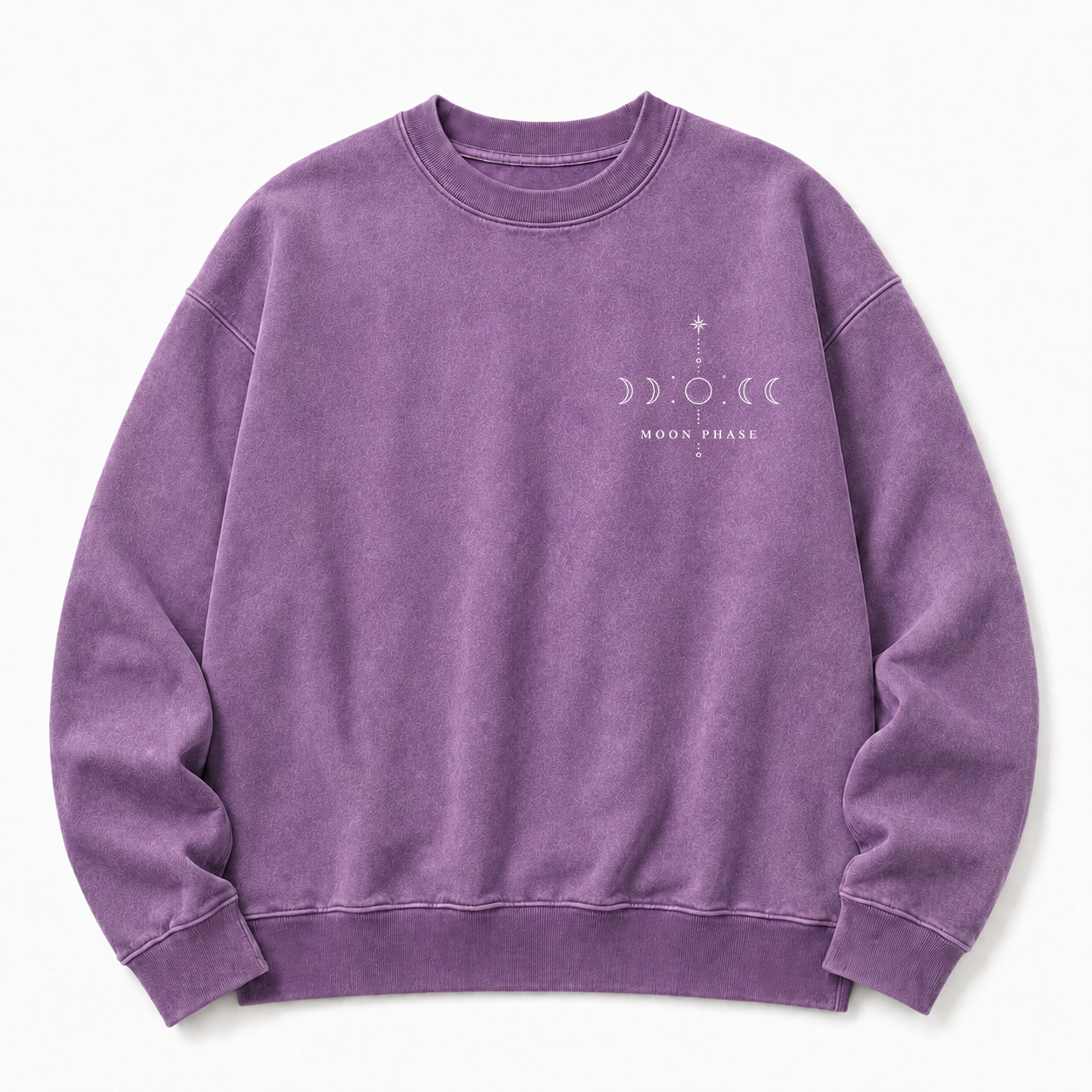 Moon Phase Celestial Washed Graphic Sweatshirt