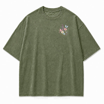 Live Wild Bloom Free Floral Art Print Tee
