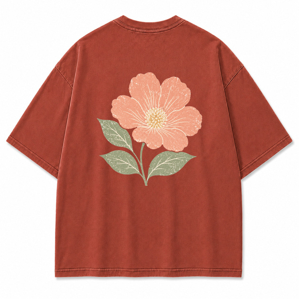 Coral Bloom Floral Graphic T-Shirt