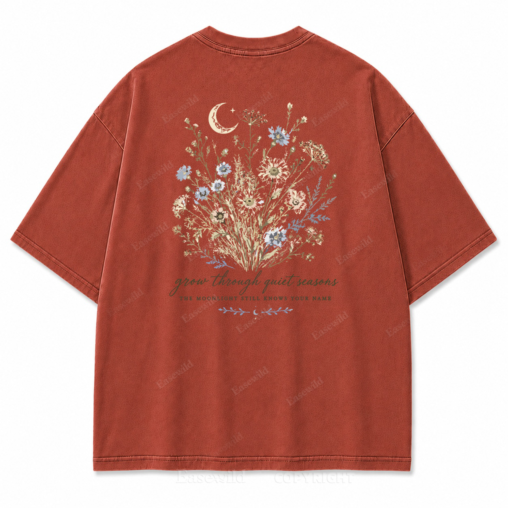 Grow Through Quiet Seasons Washed Back Print Tee