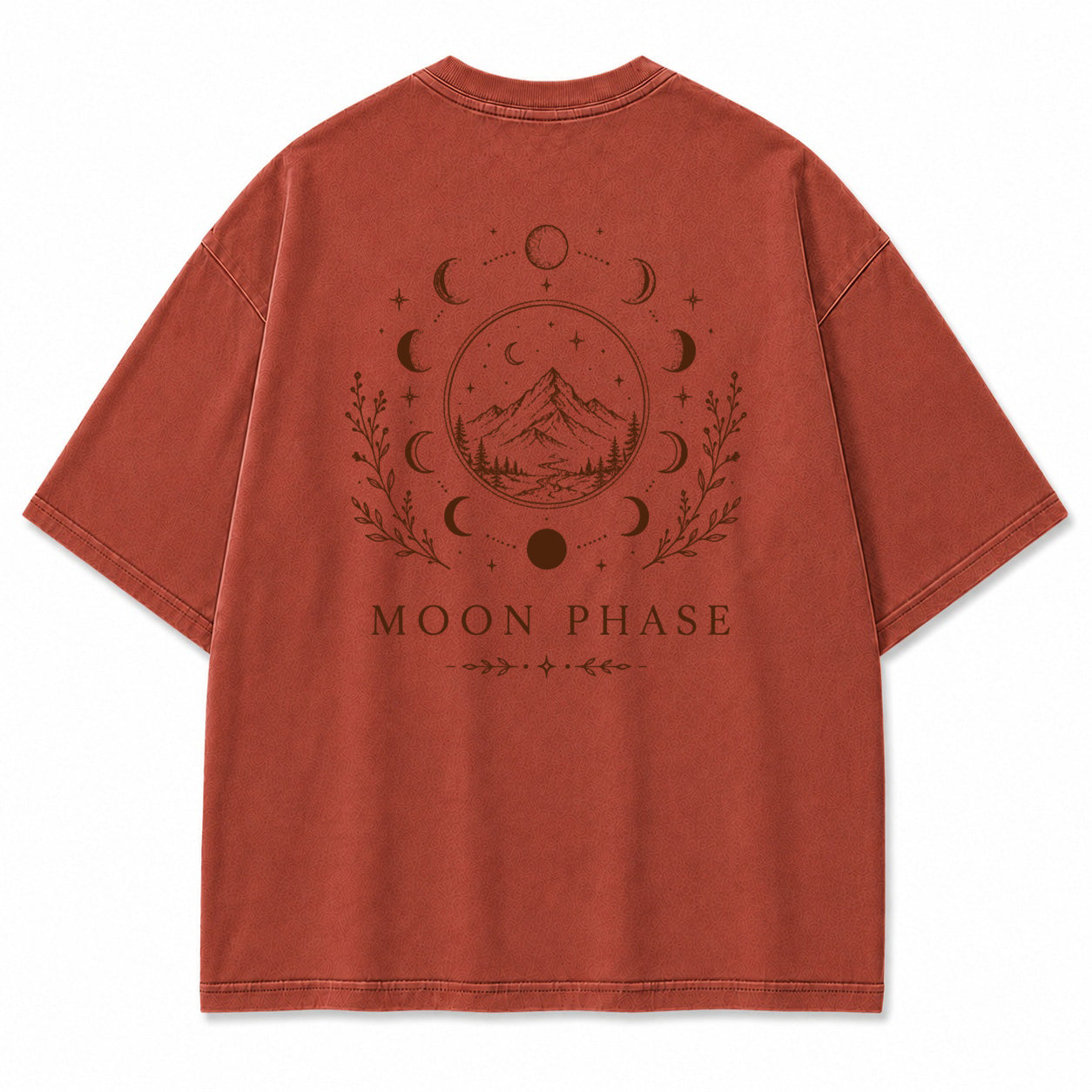 Moon Phase Mountain Graphic T-Shirt
