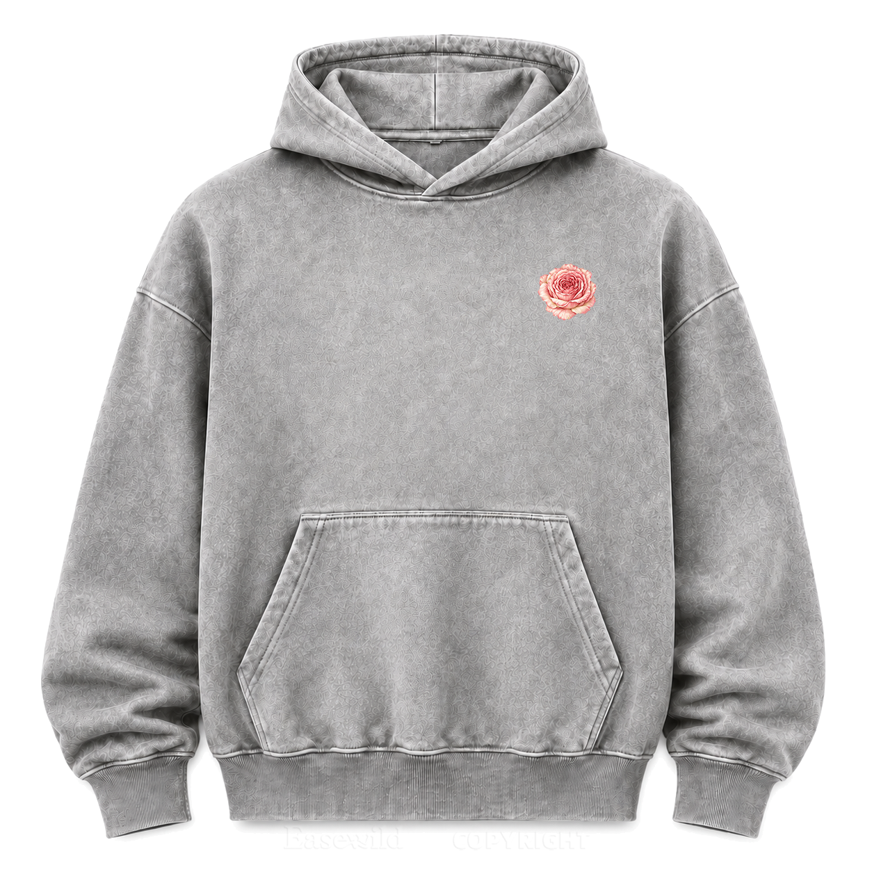 Love Grows Wild Here Vintage Floral Washed Graphic Hoodie