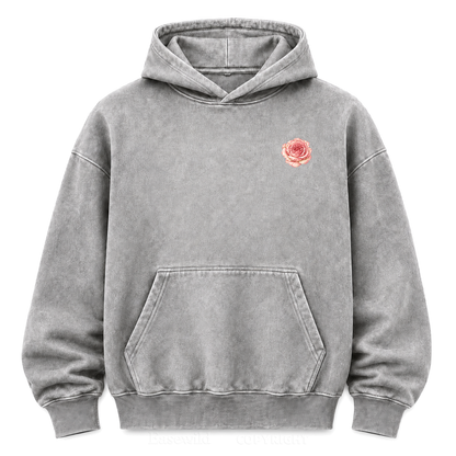 Love Grows Wild Here Vintage Floral Washed Graphic Hoodie