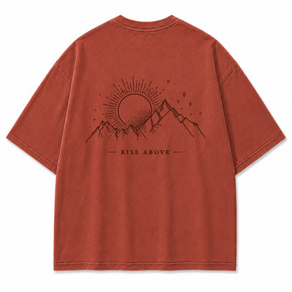 Rise Above Mountain Sun Graphic T-Shirt