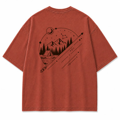 Celestial Mountain Camp Graphic T-Shirt