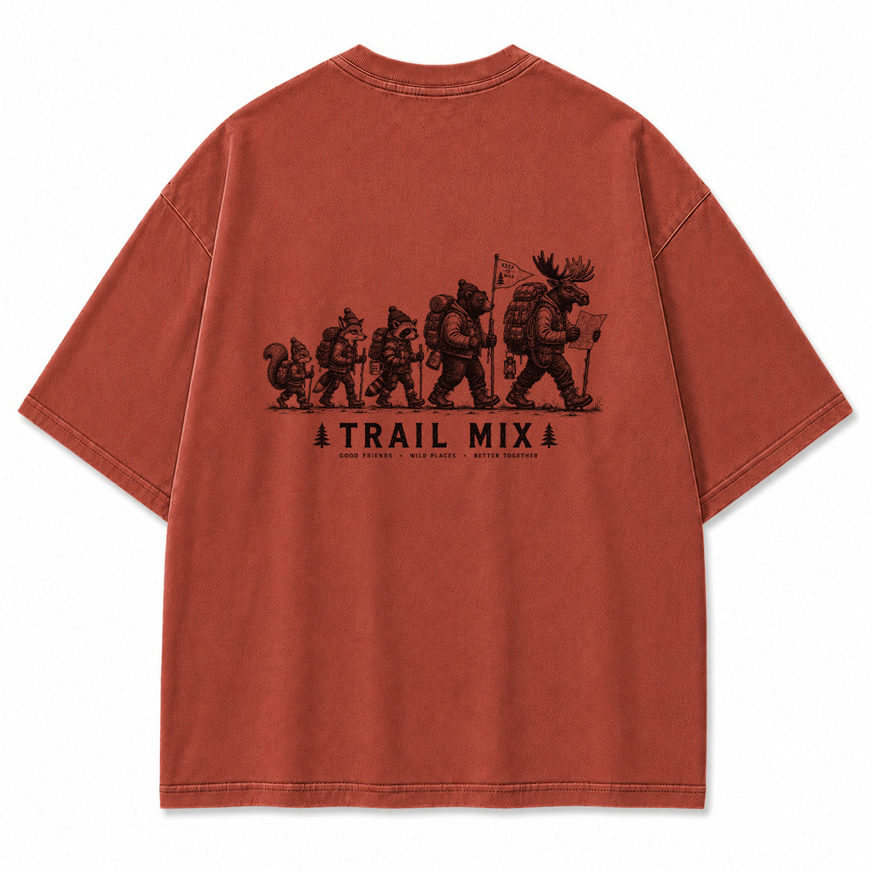 Trail Mix Woodland Hiking Crew Graphic T-Shirt