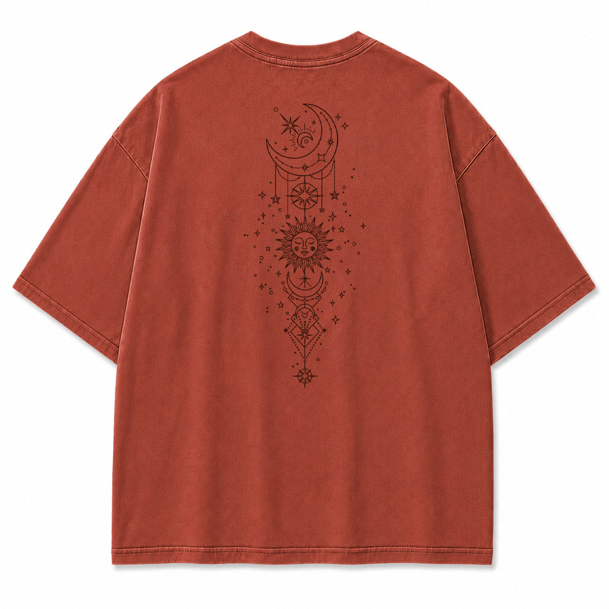 Celestial Harmony Sun Moon Graphic T-Shirt