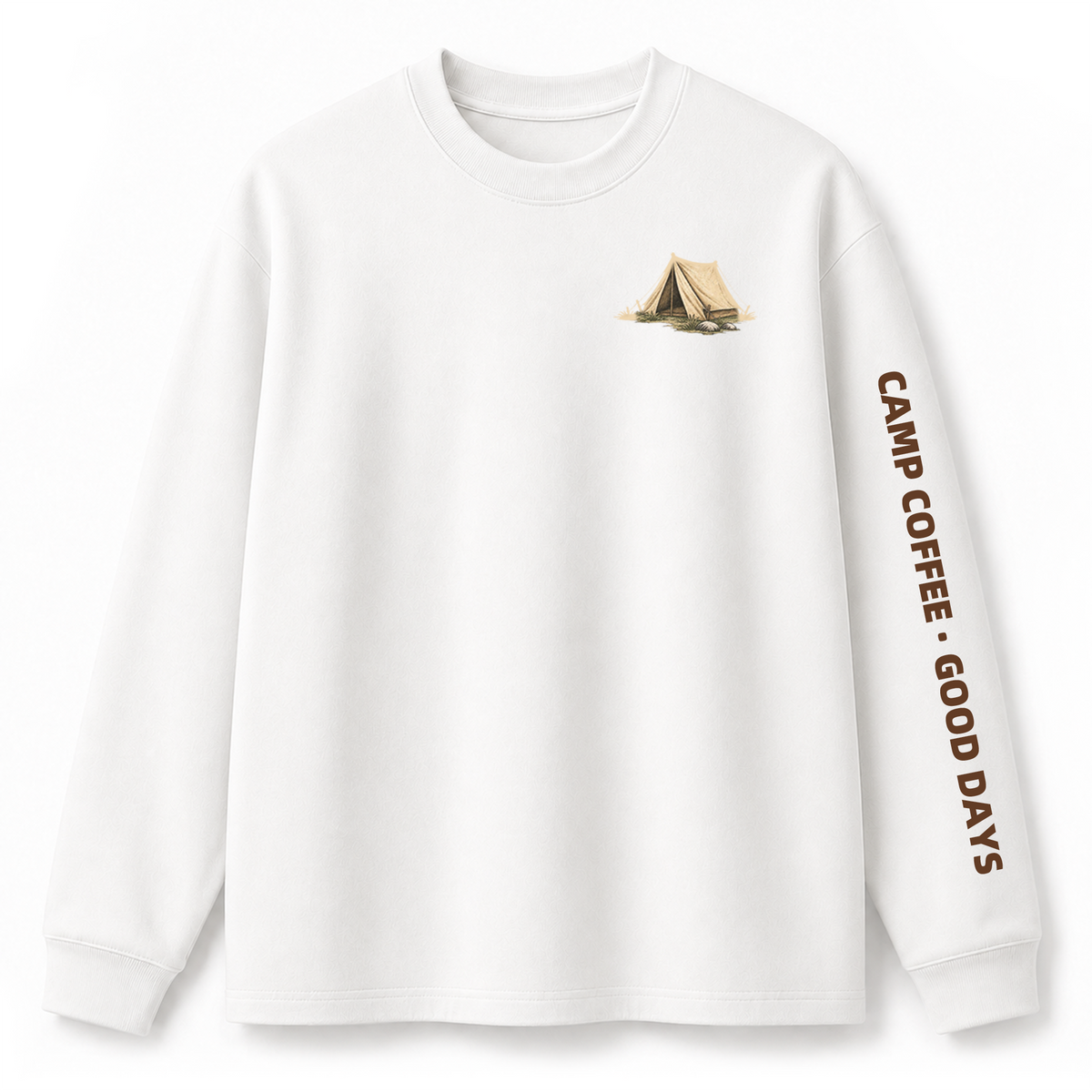 Camp Coffee Mornings Graphic Long Sleeve Tee