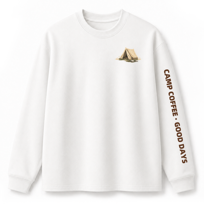 Camp Coffee Mornings Graphic Long Sleeve Tee